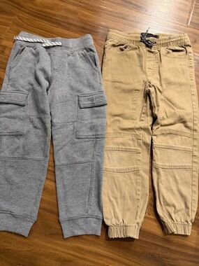 Gymboree Gray and Tan Kids Jogger Pants Set